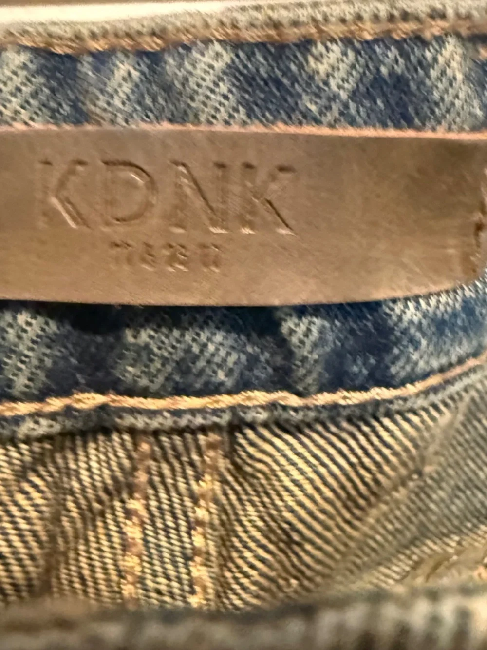 KDNK Men's ADV Baggy Cargo Jean Size 28 Tinted Blue